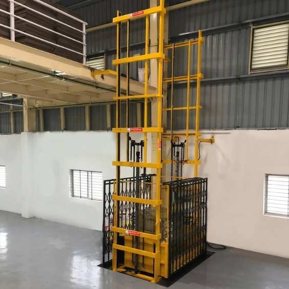 Double Mast Hydraulic Goods Lift Manufacturer - Dyne Hydro Machinery