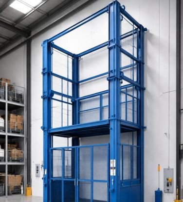 Double Mast Hydraulic Goods Lift